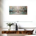 thumbnail image 3 of Elephant Stock Drifting Tranquility I Wall Art - Horizontal Multi Panel Canvas - Living Room Wall Decor - Nautical Multi Panel - Turquoise And Blue Decor By Osnat Tzadok - 32" x 15", 3 of 8