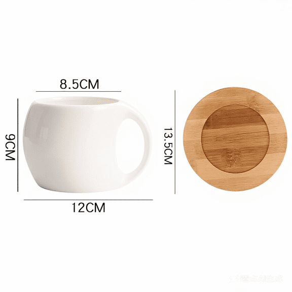 Vintage Style Large Coffee Mugs - 20oz Ceramic Cups for Cafe, Home, Breakfast | Stylish & Durable Porcelain Mug, Perfect for Latte, Oatmeal & Milk