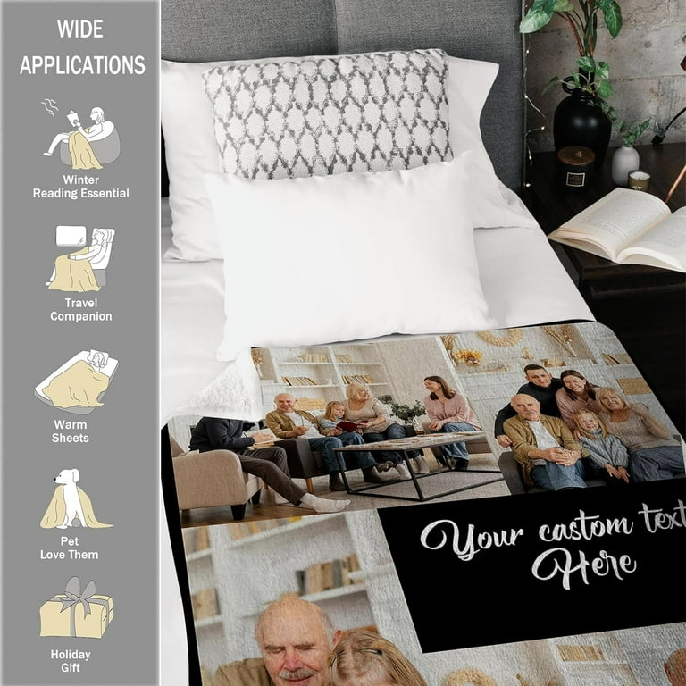 Custom Xmas Photo Blankets Personalized Picture Couples Customized
