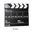 thumbnail image 2 of keepw Movie Clapperboard Accessory Notice Plate Printed Pattern Sturdy Wood Video Director Clapperboards Scene Boards Small Chinese black 20*20CM, 2 of 2