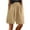 Khaki, variant on Shorts for Women Plus Size Clearance Womens Cotton And Linen Solid Color Semi Elastic High Waisted Loose Women's Casual Pants 3XL