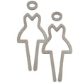 thumbnail image 1 of Letreros WC Femenina LadyWC01Gray 2 Pzs 2.5x9.5x0.5cm Gris Plástico., 1 of 1