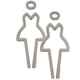 thumbnail image 1 of Letreros WC Femenina LadyWC01Gray 2 Pzs 2.5x9.5x0.5cm Gris Plástico., 1 of 1