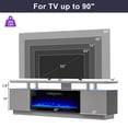 thumbnail image 3 of VANACC 80" Fireplace TV Stand with 40" Electric Fireplace for TVs up to 90", Gray, 3 of 9