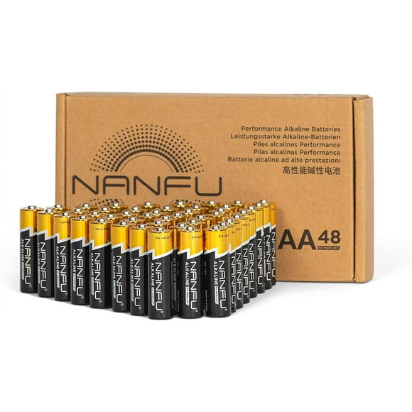 AIR-AA Batteries (48 Pack), 10 Year Shelf-Life 1.5v LR6 Double A Alkaline Battery with Leak-Proof Design, Non-Rechargeable