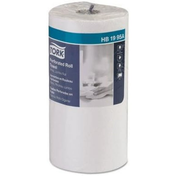 Tork HB1995A Universal Perforated Towel Roll, 2-Ply,11-Inch Wx9-Inch L, White, 210 Sheets/Roll,12RL/Ctn