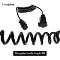 thumbnail image 2 of Cables de extensión para remolque, Cable espiral de extensión de enchufe para caravana, 7-7 pines, 3m, 2 of 5
