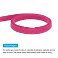 thumbnail image 4 of Uxcell Cotton Twill Tape Cotton Ribbon Bias Binding Tape Herringbone Webbing Trim for Sewing Binding Gift Rose Red 1/4", 4 of 6