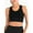Black, variant on SAYFUT Women Mesh High Neck Sports Bra Full Coverage Yoga Sports Bra Crop Tank Tops Gym Dancing Jogging Workout