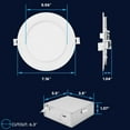 Luxrite 6 inch Smart LED Recessed Lighting, RGBW Color Changing, WiFi ...
