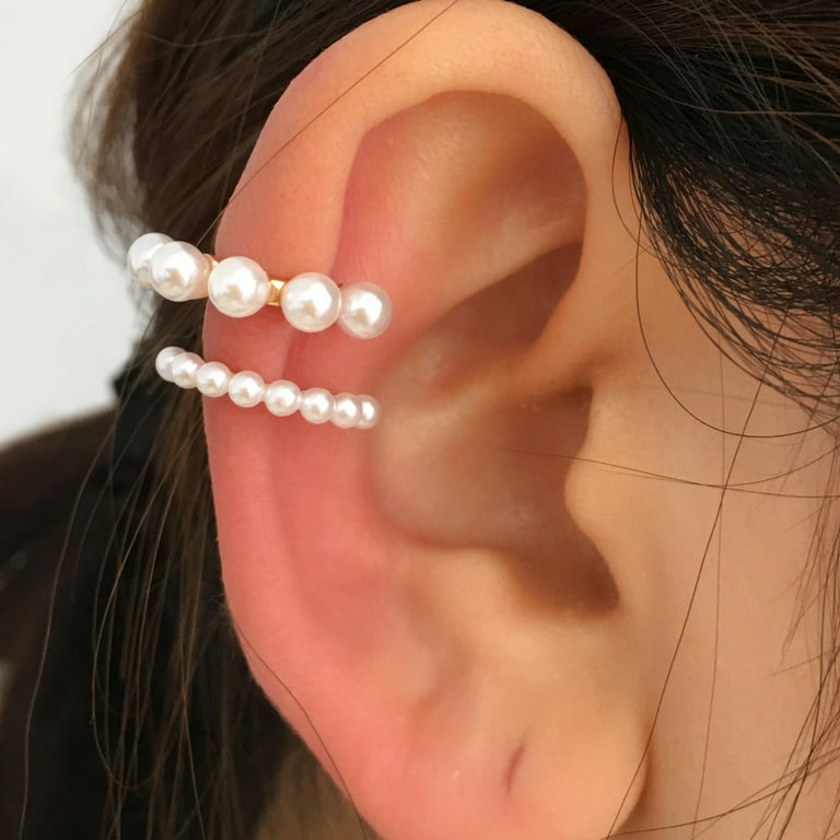 2pcs Full Rhinestone White Teardrop Shaped Earring Studs For