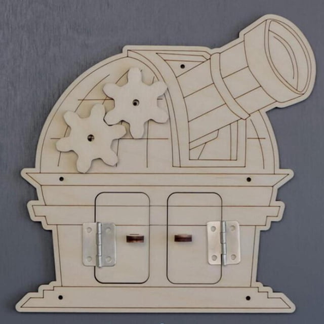 Parte del tablero ocupado para niños pequeños, parte del tablero ocupado Montessori, accesorio de enseñanza, juguete de cognición, juguete educativo Engranaje y puerta CUTICAT Material de tablero ocupado