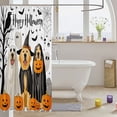 thumbnail image 3 of Manfei Cartoon Halloween Shower Curtain 72Wx84L,Autumn Harvest Print Bathroom Shower Curtain, 3 of 5