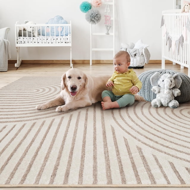 Boho Area Rug x Machine Washable Rugs for Living Room Non Slip Soft Carpet Geometric Jacquard Textu Carpet for Bedroom Dining Room Nursery Office Living Room Rug
