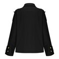 thumbnail image 7 of Fnooota Trench Coats for Women, Casual Lapel Collar Loose Fit Double Breasted Fall Outerwear with Pockets Black Size 2XL, 7 of 7
