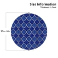 thumbnail image 3 of Kll Round Shape Drink Coasters Set Of 4,Pu Leather Absorbent Coasters Set Decorative Coffee Cup Coasters Housewarming Gift For Home Decor-Blue Gold Grid Lantern Shapes, 3 of 9