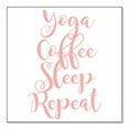 thumbnail image 1 of DistinctInk Custom Bumper Sticker - 4" x 4" Decorative Decal - White Background - Yoga Coffee Sleep Repeat, 1 of 2