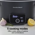 thumbnail image 2 of Hamilton Beach® Ready, Set, Dinner Slow Cooker, Temperature Probe, 6 Quart Capacity, Matte Black, 33868, 2 of 6
