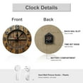 thumbnail image 3 of Wall Clock Decorative - Rustic Brown Wood Pattern-A Print 2D Vintage Wall Clocks Battery Operated Silent Non-Ticking for Bedroom, Living Room, Kitchen, Office, Classroom, 10 Inch, 3 of 7