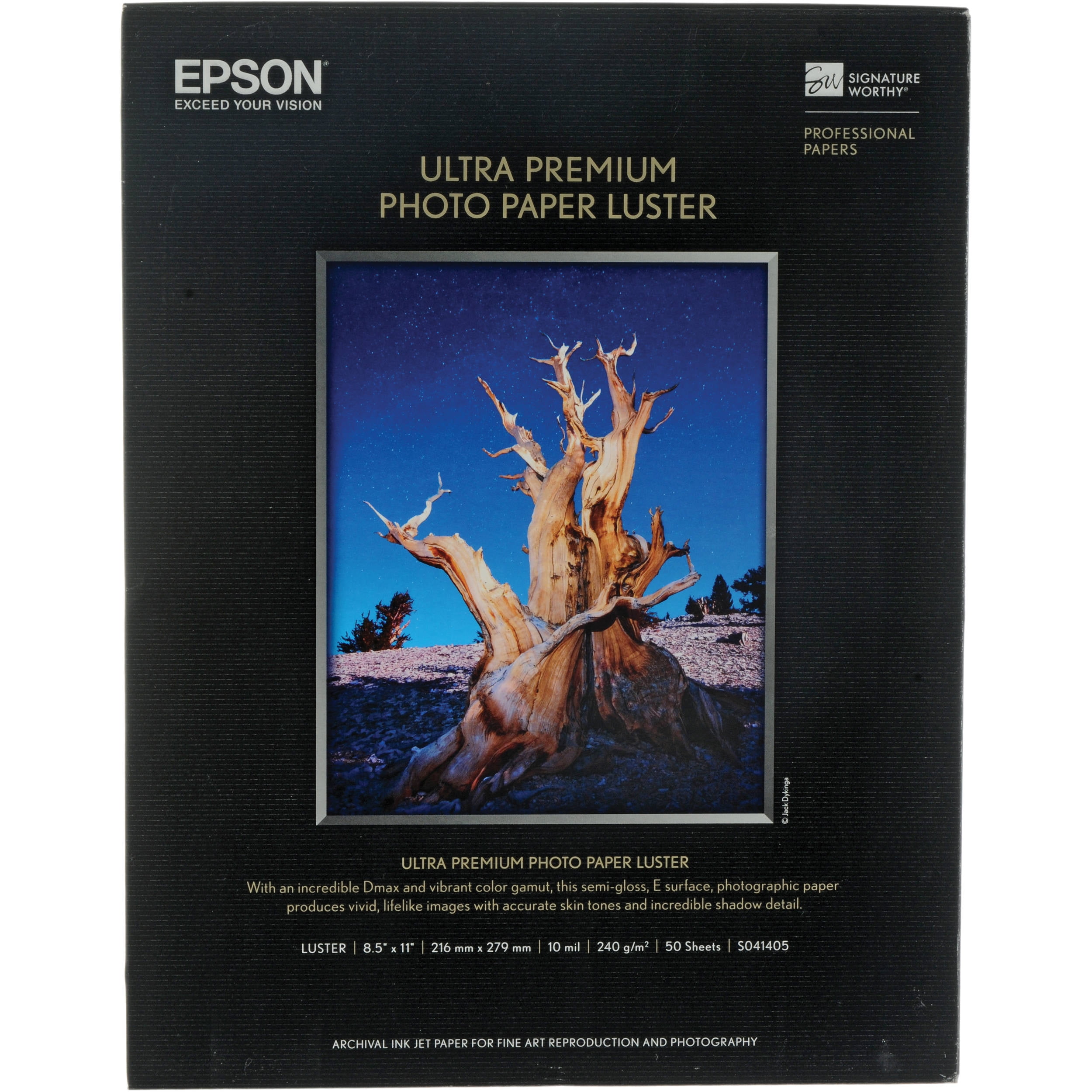 Epson DURABrite Photo Paper, 4 X 6 Glossy, 50 Sheets, S041734