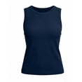 thumbnail image 6 of Feancey Sleeveless Tops for Women Summer Ribbed Tank Top Business Casual Dressy Work Shirts Solid Color Basic Undershirts Blouses Navy S, 6 of 6
