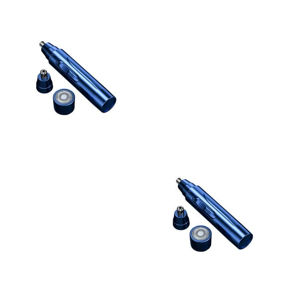 Recortador de pelo eléctrico Soidarity para nariz y orejas carga USB 360 grados lavable Cabeza azul 2 piezas