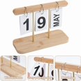 thumbnail image 4 of 1 Set Perpetual Flip Calendar Wooden Desk Calendar 2023-2024 Brown Standing Flip Calendar For Desk Daily Desk Decorations Motivational Calendar Desktop Accessories for Office Classroom Home, 4 of 6