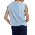 thumbnail image 3 of Fgnfyis Gilet Sans Manches pour Femmes, Col Rond, Basique, Tricoté, pour Usage Quotidien, avec Jeans, Toutes Saisons, BU2 L, 3 of 7
