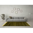 thumbnail image 3 of Ahgly Company Indoor Round Abstract Yellow Modern Area Rugs, 7' Round, 3 of 4