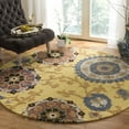 thumbnail image 2 of SAFAVIEH Blossom Danny Floral Wool Area Rug, Gold/Multi, 6' x 6' Round, 2 of 5