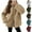 Wine, variant on Wiyuqeen Women Winter Fleece Jackets 2024 Solid Lapel Zip Up Coats Long Sleeve Fuzzy Teddy Jacket Teen Girl Thermal Outerwear Pockets