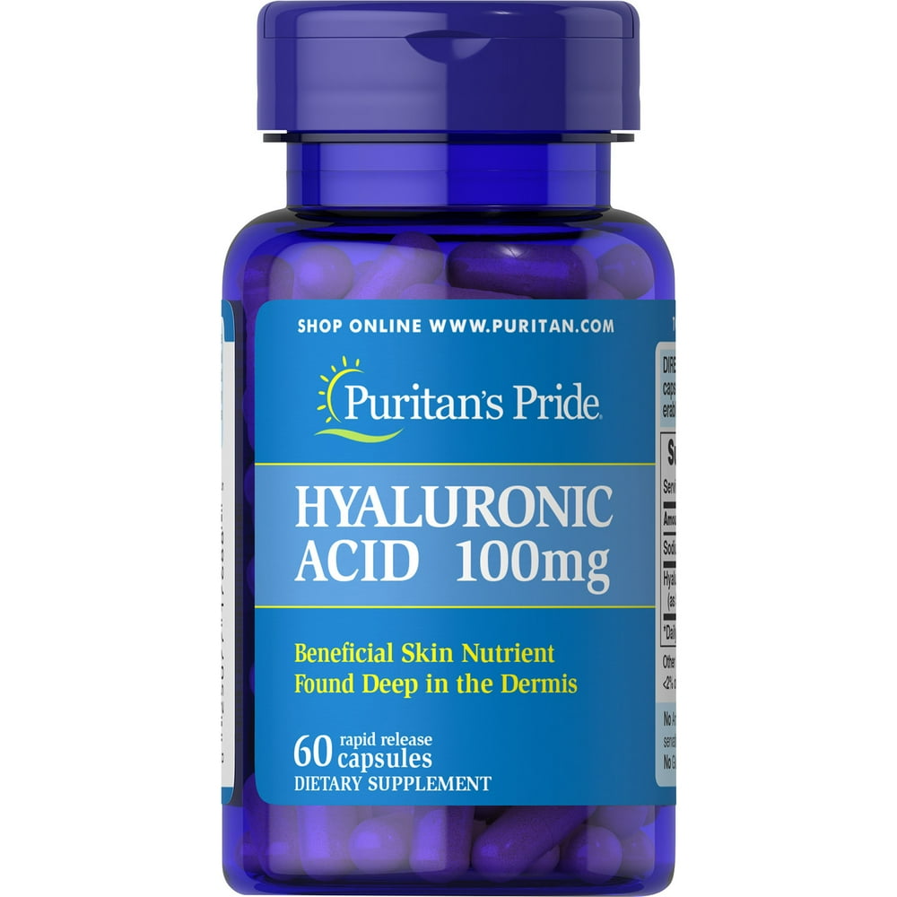 Puritan's Pride Hyaluronic Acid 100 mg60 Capsules