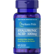 Puritan's Pride Hyaluronic Acid 100 mg-60 Capsules