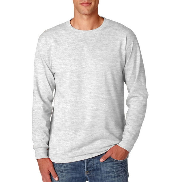 JERZEES Jerzees Men's Long Sleeve TShirt 29LS Medium Ash