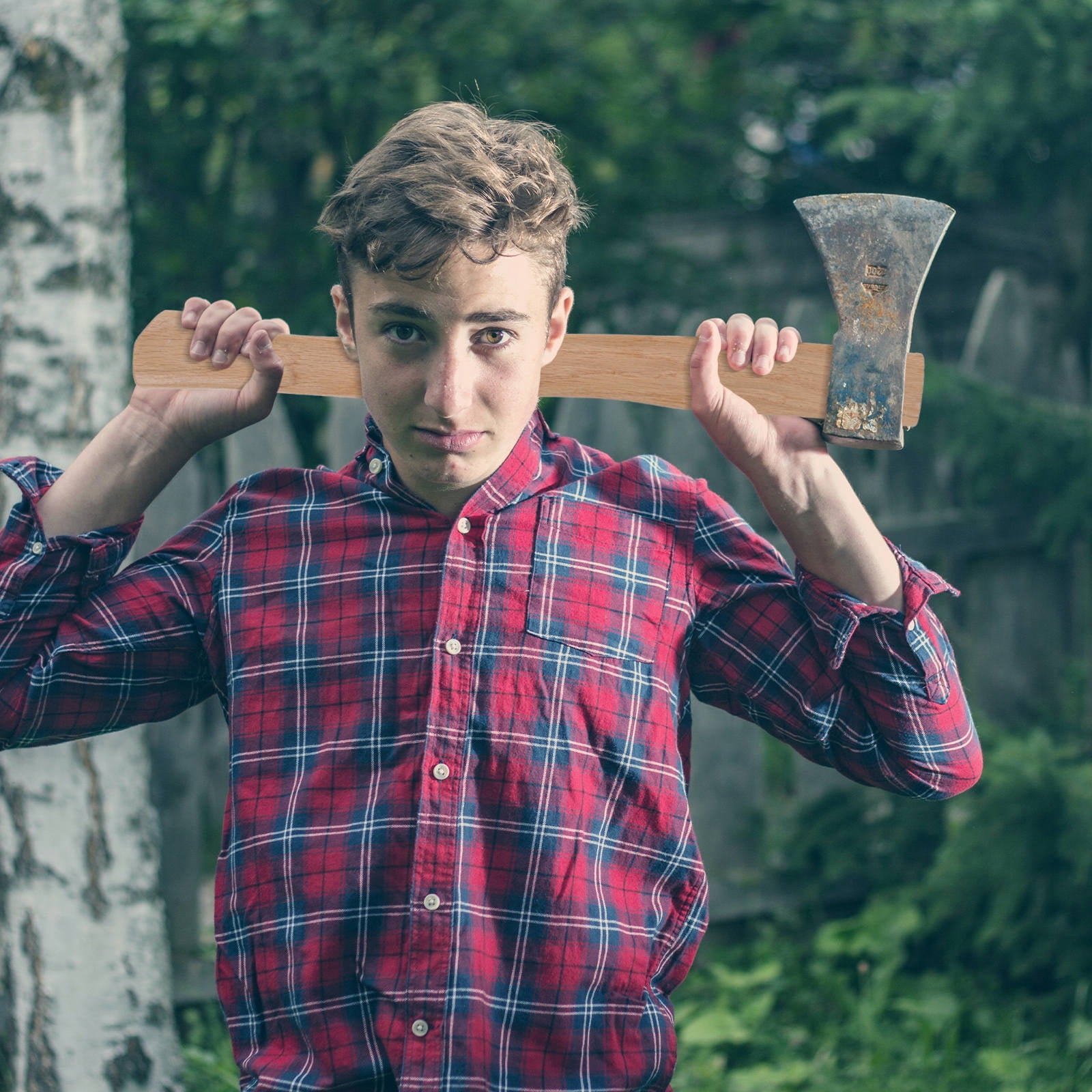Mobestech Wood Hatchet Handle Ergonomic Comfort 2Pcs 15.72Inch