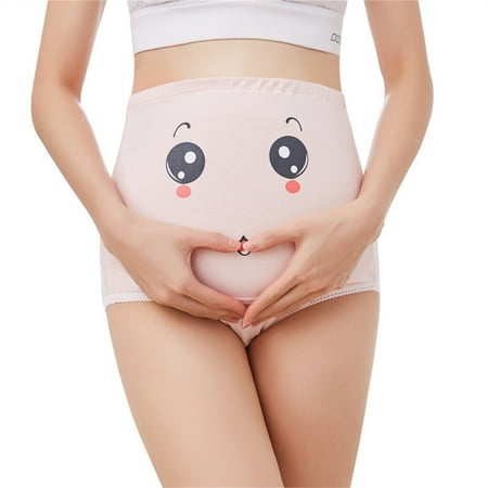 Bnwani Woman Underwear Women s Briefs Summer Savings Cotton High Waist Seamless Soft Maternity Panty Pink XL