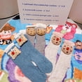 thumbnail image 2 of Women Fuzzy Socks Cozy Fluffy Winter Warm Cute 3D Slipper Socks Soft Home Sleeping Socks, 2 of 5