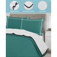 thumbnail image 4 of Dark Blue Twin Size Down Alternative Comforter, Lightweight Comforter Quilt Bedding Set with Pillow Shams Rustic Dark Green Solid Color Modern Art All Seasons Bed Comforter Duvet Insert 68"x86", 4 of 7