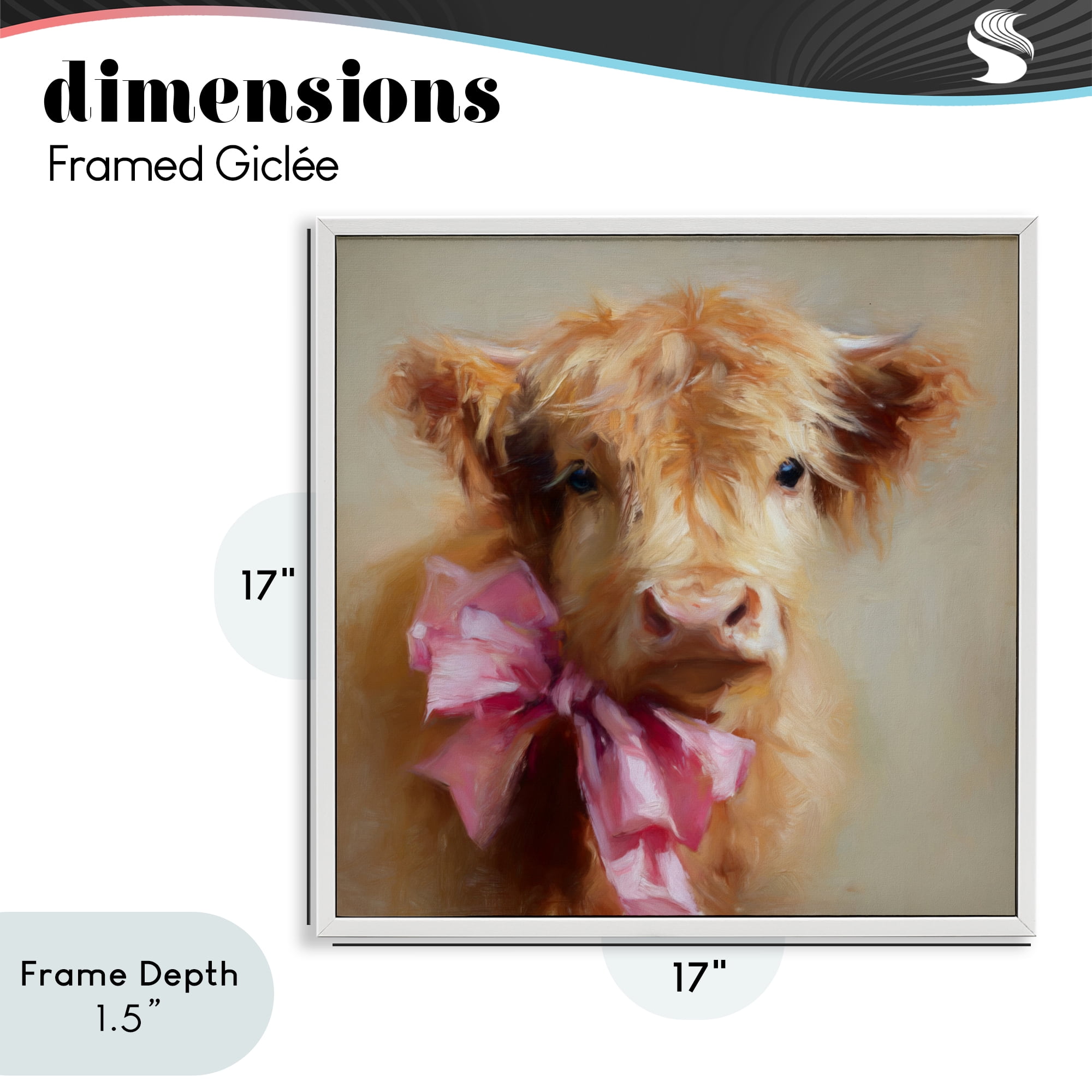 Stupell Industries Little Highland Sweetheart White Framed Giclee Art, design by Tina LeCour