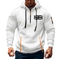 thumbnail image 1 of Styesk Sweatshirts for Men Men's Spring And Fall Printed Hooded Sweatshirt Zipper Multi-Pocket Pullover Sweatshirt, 1 of 4