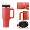 thumbnail image 4 of 40 oz Tumbler With Handle and Straw Lid for Water,Double Wall Vacuum Sealed Stainless Steel Insulated Tumblers Mug Red, 4 of 6