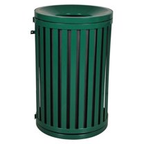 45 Gallon Streetscape Classic Outdoor Trash Receptacle with Swing Door, Hunter Green