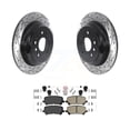 thumbnail image 1 of Transit Auto Rear Coated Drilled Slotted Disc Brake Rotors and Ceramic Pads Kit for Car Honda Pilot Ridgeline Passport KDA-102227, 1 of 11