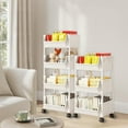 thumbnail image 2 of Kadlawus Under $5 ! Kitchen Storage Trolley Living Room Snack Shelf Book Toy Organiser Bathroom Toiletries Shelving Cart Movable Organizer, 2 of 9