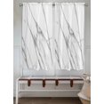 thumbnail image 6 of Living Room Curtains 72 Inches length, Marble White Window Treatment Curtain Drapes, Ombre Grey Modern Minimalist Light Filtering Drapes for Bedroom Laundry Room, 52"x72", 2 Panels, 6 of 7