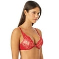 thumbnail image 3 of Adored by Adore Me Women’s Layla Plunge Push Up Underwire Lace Bra with Adjustable Straps, 3 of 7