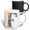 Multicolor, variant on 3drose, Colorful Monogram Letter F, 11oz Two-tone Yellow Mug