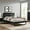 Black, variant on Marlee King Wood Platform Bed With Angular Frame Gray
