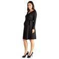thumbnail image 2 of Maternity V Neck Belted Faux Wrap Dress, 2 of 4