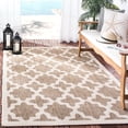thumbnail image 3 of SAFAVIEH Courtyard Amanda Geometric Indoor/Outdoor Area Rug, 5'3" x 5'3" Square, Brown/Bone, 3 of 15